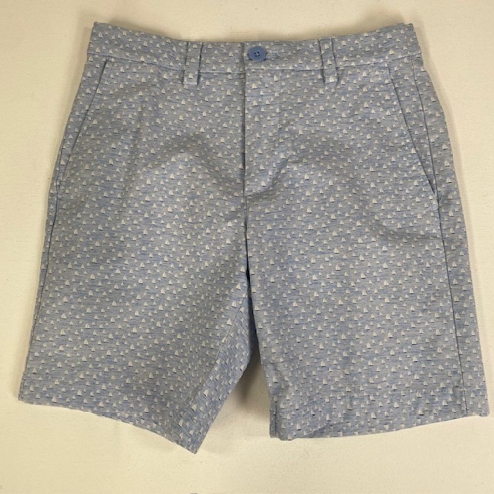 Vineyard Vines Performance Shorts Sailboat Print‎ Golf Casual Blue 28